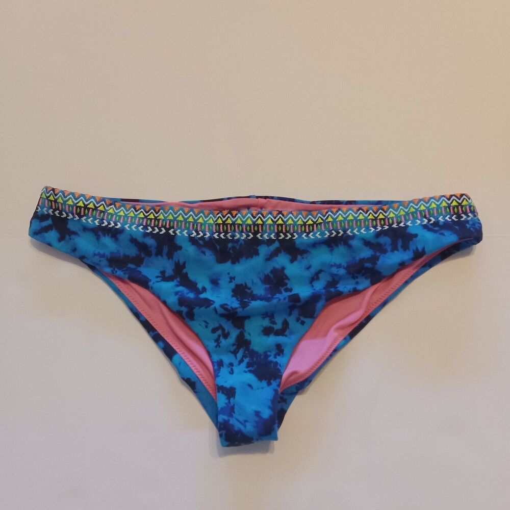 Victoria's Secret Pink Bikini Bottom Size Small Colorful Multicolored Blue